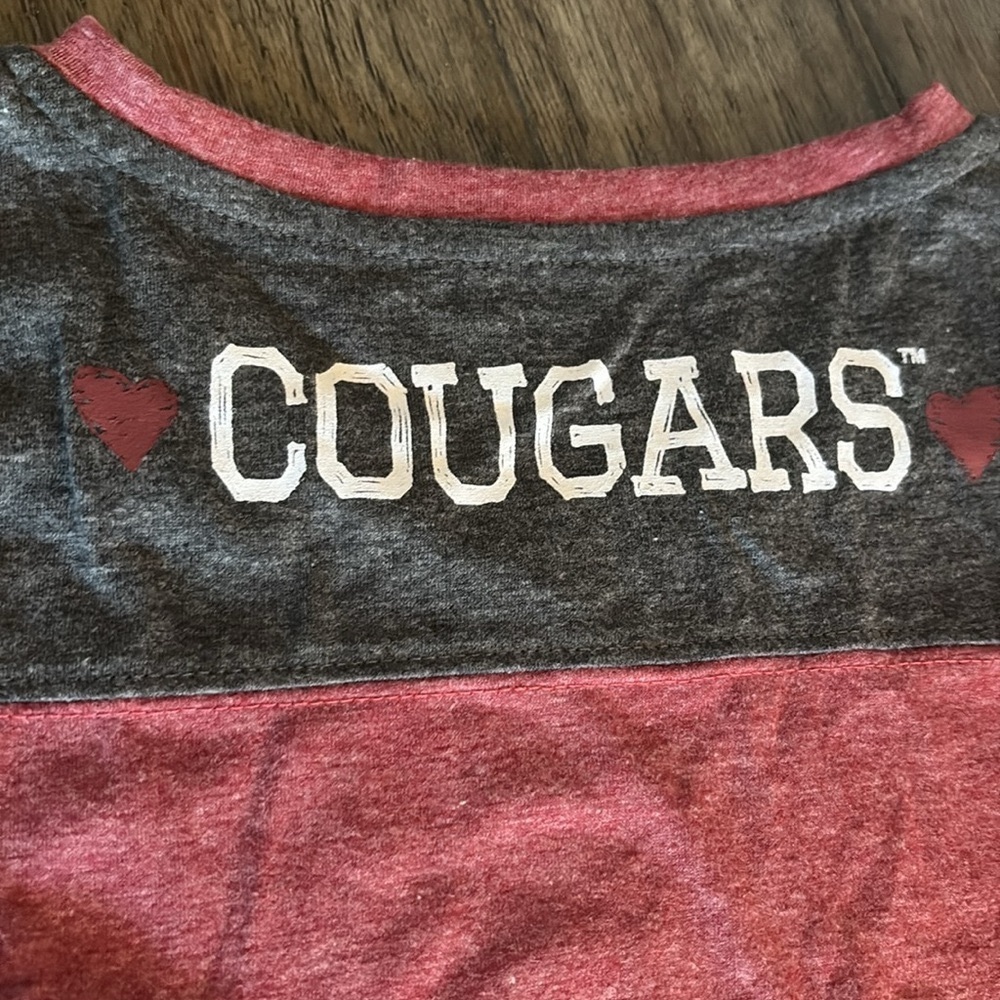 NWT [Champion] Washington State Cougars NCAA 1/2 Sleeve V-Neck Shirt Youth XL - Picture 9 of 14